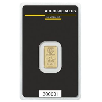 Argor-Heraeus zlatna pločica 2 grama